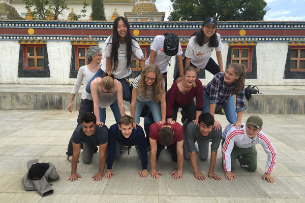 Chinese and international students trip